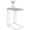 Relaxdays Tavolino, H x L x P: 64 x 50 x 35 cm, MDF, Ferro, Forma a C, da infilare, Soggiorno