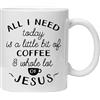 Acen Merchandise Acen Little bit Whole Lot of Jesus - Tazza in ceramica, 9 x 9 x 9 x 9 cm