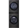 Lg WashTower Colonna Bucato Unificata, Lavatrice Classe E 17 kg e Asciugatrice Classe D 16kg, Pannello Unico, TurboWash360 con Pompa di calore Funzione Vapore Wi-Fi colore Nero - WT1716BBF