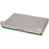 Joseph Joseph Folio Slim Set di 3 pezzi, Taglieri da cucina in plastica, con custodia porta taglieri sottomensola, Grande, Argentato/Multicolore