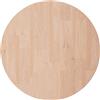 Tidyard Piano,Tavolo,Rotondo,in Legno Massello di Rovere Non Trattato,Ø50x2,5 cm,Piano Tavolo da Cucina,Piano Tavolo da Pranzo,Piano Tavolo da Bar,Piano Tavolo Legno,Piano Tavolo Circolare