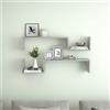 Gecheer Mensole da parete, scaffali decorativi grigio cemento 100 x 15 x 20 cm, legno multistrato, per cucina camera da letto soggiorno
