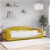 Gecheer Struttura Divano Letto,Letto da Giorno,Singolo,Moderno,2 Posti,in Velluto,Giallo,90x200 cm,Telaio Divano Letto Singolo 2 Posti in Tessuto,Divano Letto 2 Posti,Divano Letto Singolo