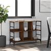 Gecheer Credenza scaffale armadio cucina, scaffale portaoggetti, libreria industriale vintage, design classico, materiale resistente, spazio conservazione, organizzazione mobile casa, 102x32x73,5 cm, legno mu
