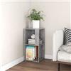 Gecheer Scaffale Angolare,Cube Libreria,Scaffale ad Angolo,Scaffale Libreria,Librerie,Libreria Angolare,Scaffale Porta CD,Libreria Scaffale in Legno Multistrato,Grigio Cemento 33x33x67 cm