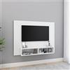 Gecheer Mobile TV a Muro Bianco 120x23,5x90 cm in Truciolato,Mobile TV Moderno,Mobile TV a Parete,Mobile TV Sospeso,Parete attrezzata da Soggiorno,Porta TV Soggiorno,Consolle da Parete