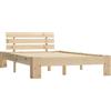 Gecheer Struttura Letto Singolo Moderno in Legno di Pino Chiaro, 120x200 cm, Piazza e Mezza Con Doghe