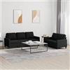 Gecheer Set Divani Tessuto, Divano 2 Posti e Divano 3 Posti, Set Salotto Moderno, Tessuto Resistente, Struttura Robusta, Imbottitura Spessa for Soggiorno