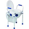 Queralto Rialzo WC con coperchio, gambe regolabili e braccioli, fino a 150 kg, 1 unità