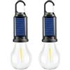 MODOAO Luci a LED per tenda, confezione da 2 lanterne da campeggio, ricaricabili tramite USB, luci solari per tende da campeggio, lampadine a sospensione con gancio a clip torcia da campeggio