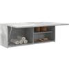 Gecheer Armadietto da Bagno Grigio Cemento 80x25x30 cm in Truciolato