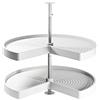 Emuca - Guarnitura Girevole per Mobile ad Angolo di Cucina, cestelli girevoli 3/4 di Ø710mm per Base di 800mm, Bianco