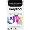 Simplicol Fabric Dye expert, Colorante per tessuti, colore per lavatrice o colore manuale, Nero (Mitternacht-Schwarz 1718), 1 confezione