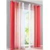 SIMPVALE 2 Pezzi Tende Trasparente - Tenda in Voile di Colore Stile Sfumato per Camera da Letto Soggiorno Balcone, Rosso con Bianco, 140x245cm