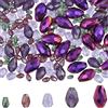 SUNNYCLUE 1 scatola 280 pezzi 5 perline di Cristallo Sfaccettate Viola A Goccia Perle di Vetro Pietre Preziose A Forma di Lacrima Perline Sciolte con Foro Verticale per Braccialetti Creazione di Gioie