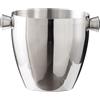 ComfyHarbor 18x14cm doppia parete secchiello del ghiaccio con maniglie di trasporto in acciaio inox isolato vino refrigeratore contenitore per il partito bar casa argento