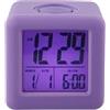 ComfyHarbor Sveglia digitale LCD quadrata con custodia protettiva in silicone, funzione snooze, display 12/24 ore, orologio da comodino a LED antiurto per camera da letto per bambini, studenti