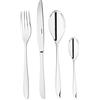 Sambonet 52163-81 Leaf - Set di Posate da Tavola monoblocco in acciaio inox 18/10, per 6 persone, 24 pezzi: 6 forchette, 6 cucchiai, 6 coltelli, 6 cucchiaini da tè