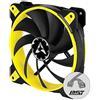 ARCTIC BioniX F120 - 120 mm Ventola da Gioco PWM PST, PWM Sharing Technology, Regolatore RPM in Sincrono, Ventilazione 200-1800 RPM, 0,5 Sone - Giallo