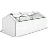 Outsunny Serra con finestra in pellicola a rete PE, serra a film resistente per l'inverno, serra 180 x 90 x 70cm Bianco | Aosom Italy