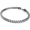 Swarovski Matrix - Bracciale tennis da uomo, con taglio rotondo, placcato rutenio, extra large, colore: grigio, X-Large, Cristallo, Nessuna pietra preziosa