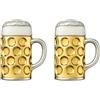 COOLMETALJACKET Set di due spille da birra | Spilla per festa bavarese | Birra regalo originale uomo | Deguisement Oktoberfest uomini | Umorismo originale | Pins Rock | Effetto 3D realistico