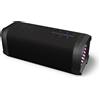Philips TAS2000B Altoparlante wireless Bluetooth con spettacolo di luci LED, 20 W Bass+, Auracast, 20H di riproduzione, Impermeabilità IPX5, Riproduzione USB, Microfono, Controllo app - Nero