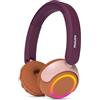 PHILIPS TAK4200MP Serie 4200 Cuffie pieghevoli per bambini on-ear wireless - 45 ore di riproduzione a volume limitato, Condivisione audio, Cavo 3,5mm e USB-C incluso - Viola magenta