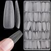 XIAOHEBAN 300 Pezzi Unghie Finte Ballerina - 15 Misure Tip In Gel Per Unghie con Linee Ausiliarie, Soft Gel Tips Unghie Finte, Tip Unghie Ricostruzione per Saloni di Manicure & Home Nail Art