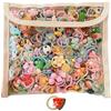 UIEXEA 100 Pezzi Elastici Capelli Bambina, Accessori Capelli Bambina, Multicolore Ragazze Coda di Cavall