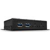 Lindy 43094 hub di interfaccia USB 3.2 Gen 2 3.1 Gen 2 Type-C 10000 Mbit/s Nero