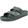 Natural World Ciabatte Gomma Vegan Mare Piscina Kaki Doppia Fascia Unisex 45, Verde