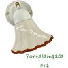 Petra Lux Faretto rustico orientabile lavorato a mano in ceramica bianco opaco con filo COTTO 1XE14 - 40086FCOTTO/20