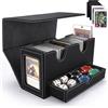 TEGOVE Deck Box Porta Mazzo per MTG,Scatole per Carte Collezionabili con 2 Display