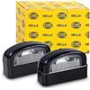 HELLA 2KA 001 386-281 Luce targa - 12V - Montaggio, esterno - Colore diffusore luce: cristallino - Spina: Spina piatta - posteriore/Sx/Dx