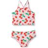 Amazon Essentials Tankini da Ragazza, Set Rosa Pomodoro Rosso Fragole, 4T