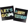 Folat 24967 Decorazione per feste con videogiochi - Tovaglioli - Level Up - 33 x 33 cm - 20 pezzi - Stoviglie per feste di compleanno da Gaming Gamer