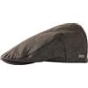 TOP-EX Cappello piatto da uomo per golf o abbigliamento casual, elegante cappello con visiera per golf, pesca, tiro, passeggiate e caccia, 57-65 cm (M-XXXL), Nero (similpelle), Large/X-Large