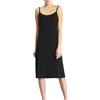 Jamron Donna Taglie Forti Abito Sottoveste Lunga con Spalline Sottili Camicia da Notte Elegante Senza Maniche Nero XL