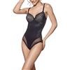 Selene, Body Donna Contenitivo, con Ferretto e Coppe Modellanti, Parte Bassa Senza Cuciture, Collezione Violeta, Colore Terra, Coppa 4 C