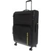 Mandarina Duck Zephyr Trolley Large EXP, Nero, 47 cm (L) x 27.5 cm (W) x 78 cm (H), Trolley grande espandibile in tessuto morbido ad effetto 3D