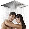 Yosoo Soffione doccia 40 x 40 cm quadrato 16 pollici grande ultra sottile in acciaio inox cascata bagno doccia testa Chrome Casa moderna