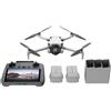 DJI Mini 4 Pro Fly More Combo con DJI RC 2 (radiocomando con schermo), mini drone con telecamera, meno di 249 g, autonomia di volo di 34 minuti, 2 batterie extra, C0