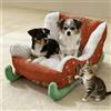Generico Cuccia Per Cani A Forma Di Slitta Natalizia, Cuccia Natalizia In Peluche Gatti, Cuccias Calda E Isolata Cani L'inverno, Cuccias festivas A Forma Di Slitta Per Piccole, Medie, Grandi