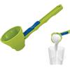 TocaFeank Palestra Funnel Scoop | Imbuto per misurini in ABS | Paletta a imbuto per polvere | Paletta a imbuto a prova di fuoriuscite con manico lungo | Utensili da cucina con imbuto scorrevole 2 in 1 per
