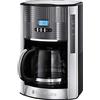Russell Hobbs Macchina da Caffè Americano Geo Steel Programmabile, Filtro Lavabile, Piastra Riscaldante, Caraffa in Vetro 1,5 L 12 Tazze, Dettagli in Acciaio Inox 1000 W - 25270-56