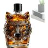 Generico Wolf Crested Wine Cup, Wolf Art Statue Wine Cup, 2025 New Decanter di Whisky Animal di, regalo da collezione