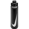 Nike SS Recharge Chug Graphic Bottiglia per Bere Black/Black/White 709 ml