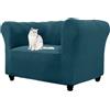 WJHDWYD Copridivano Chesterfield Elasticizzato in Jacquard, Copri Divano 1 2 3 Posti con Braccioli per Soggiorno, Antiscivolo, Morbido, Protezione per Mobili e Divani Curvi(Deep Teal,1 Posto)