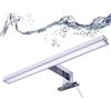 B·LED BARCELONA LED BARCELONA LED Applique LED Specchio Bagno 30 cm 5W, Luce Specchio Bagno 4000K Bianco Naturale, IP44 Resistente all'Umidità, CRI>80, Lampada Specchio Bagno per Specchio o Mobile, 325 lm, Finitura